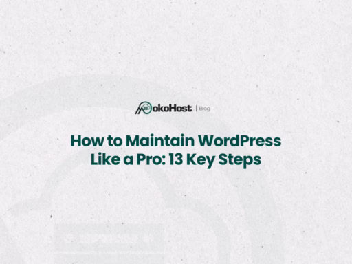 maintain wordpress like a pro
